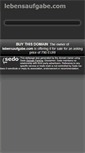 Mobile Screenshot of lebensaufgabe.com